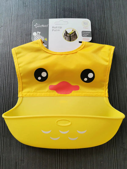 Soft Waterproof Silicone Baby Bibs - Easy to Clean