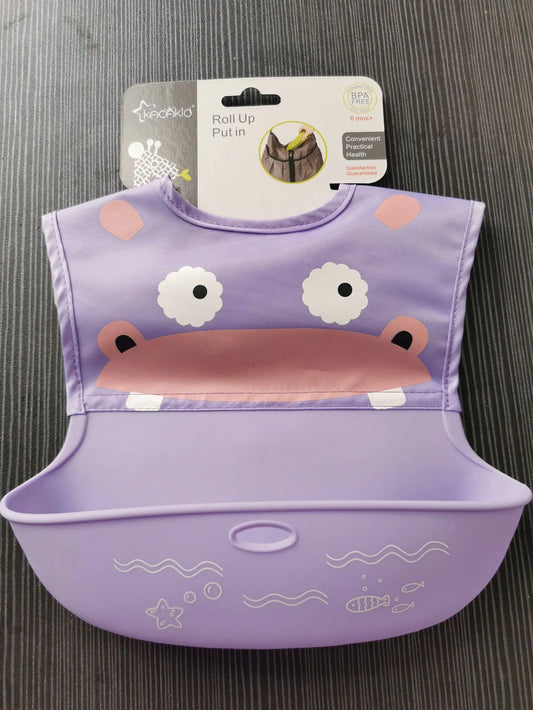 Soft Waterproof Silicone Baby Bibs - Easy to Clean