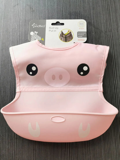 Soft Waterproof Silicone Baby Bibs - Easy to Clean