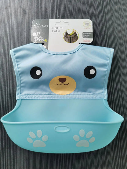 Soft Waterproof Silicone Baby Bibs - Easy to Clean