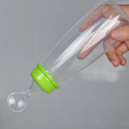 Soft Head Baby Rice Cereal Training Bottle with Spoon