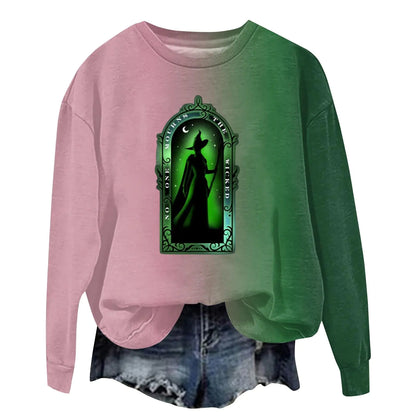 Wicked Sweatshirt for Women Musicals Shirts Casual Fashion Sweater Long Sleeve Crew Neck Trendy Pullover Clothes