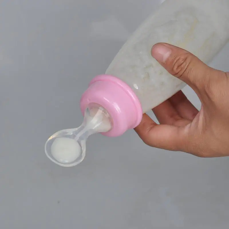 Soft Head Baby Rice Cereal Training Bottle with Spoon